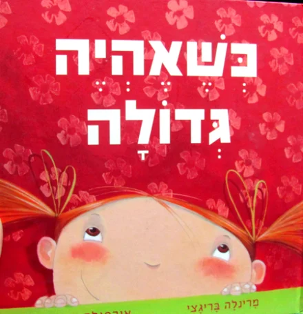 עטיפת הספר כשאהיה גדולה