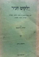 עטיפת הספר ילקוט זעיר