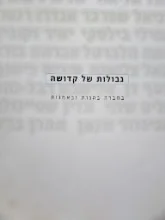 עטיפת הספר גבולות של קדושה