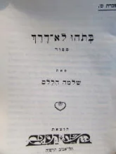 עטיפת הספר בתהו לא דרך