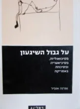 עטיפת הספר על גבול השיגעון פסיכואנליזה פסיכיאטריה ופסיכוזה באמריקה