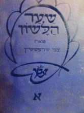 עטיפת הספר שער הלשון א