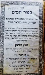 עטיפת הספר ספר כפור תמים בגדד