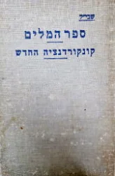 עטיפת הספר ספר המלים ספר קונקורדנציה החדש