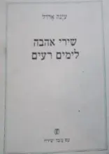 עטיפת הספר שירי אהבה לימים רעים
