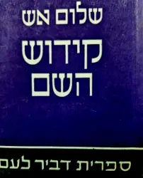 עטיפת הספר קדוש השם