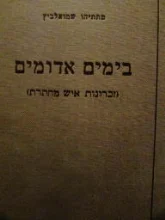 עטיפת הספר בימים אדומים