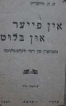 עטיפת הספר אין פייער און בלוט