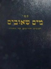 עטיפת הספר ספר מים שאובים-מהדורה ראשונה