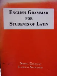 עטיפת הספר english grammar for students of latin