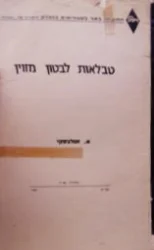 עטיפת הספר טבלאות לבטון מזוין