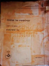 עטיפת הספר הפילוסופיה של ספינוזה רשימות לפי הרצאות