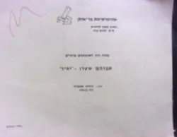עטיפת הספר מורה דרך לארכיונים פרטיים אברהם שטרן יאיר