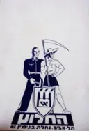 עטיפת הספר כרזת פרסום לחנות הבגדים החלוץ