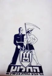 עטיפת הספר כרזת פרסום לחנות הבגדים החלוץ