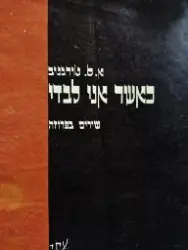 עטיפת הספר כאשר אני לבדי