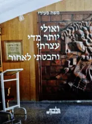 עטיפת הספר משה סעידי ואולי יותר מדי עצרתי והבטתי לאחור