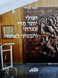 עטיפת הספר משה סעידי ואולי יותר מדי עצרתי והבטתי לאחור