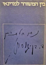 עטיפת הספר בין המשורר למדינאי נתן אלתרמן 12 טורים ואגרת דוד בן גוריון 2 אגרות