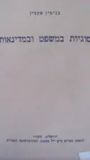 עטיפת הספר סוגיות במשפט ובמדינאות