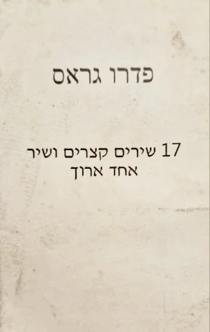 עטיפת הספר 17 שירים קצרים ושיר אחד ארוך