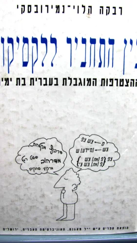 עטיפת הספר בין תחביר ללקסיקון