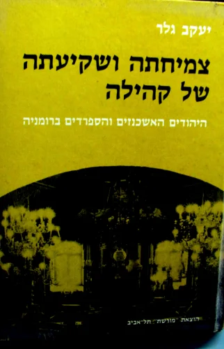 עטיפת הספר צמיחתה ושקיעתה של קהילה