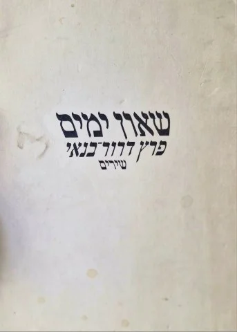 עטיפת הספר שאון ימים