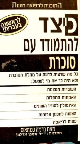 עטיפת הספר כיצד להתמודד עם סוכרת