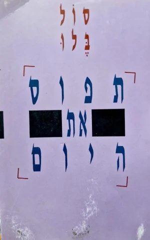 עטיפת הספר תפוס את היום